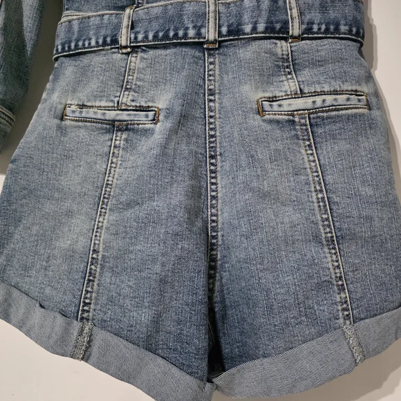 Retrofete Kerry Romper Blue Denim Jumpsuit Romper - S - NWT - Picture 9 of 9